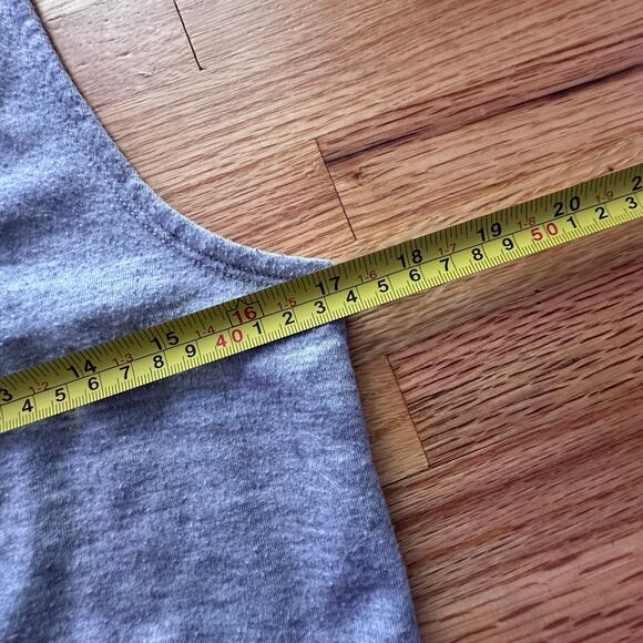 AERIE x Women Ribbed Twist Crop Top Gray Large Athlesiure Wear Workout Gym Hike - Picture 4 of 5